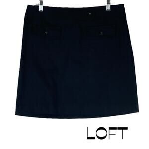 LOFT Textured Black Skirt NWOT Size 10